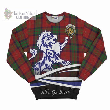 MacPherson of Cluny Tartan Sweatshirt with Alba Gu Brath Regal Lion Emblem