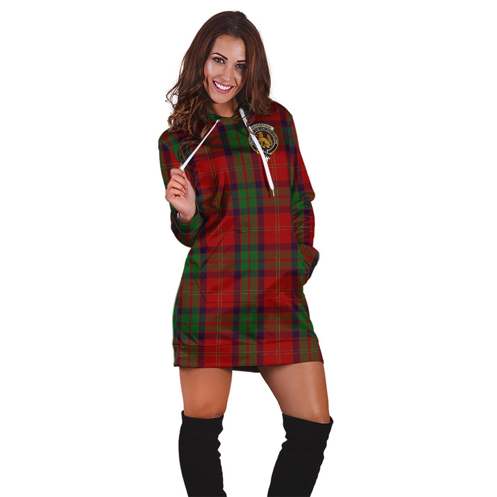 MacPherson of Cluny Tartan Hoodie Dress with Family Crest - Tartan Vibes Clothing