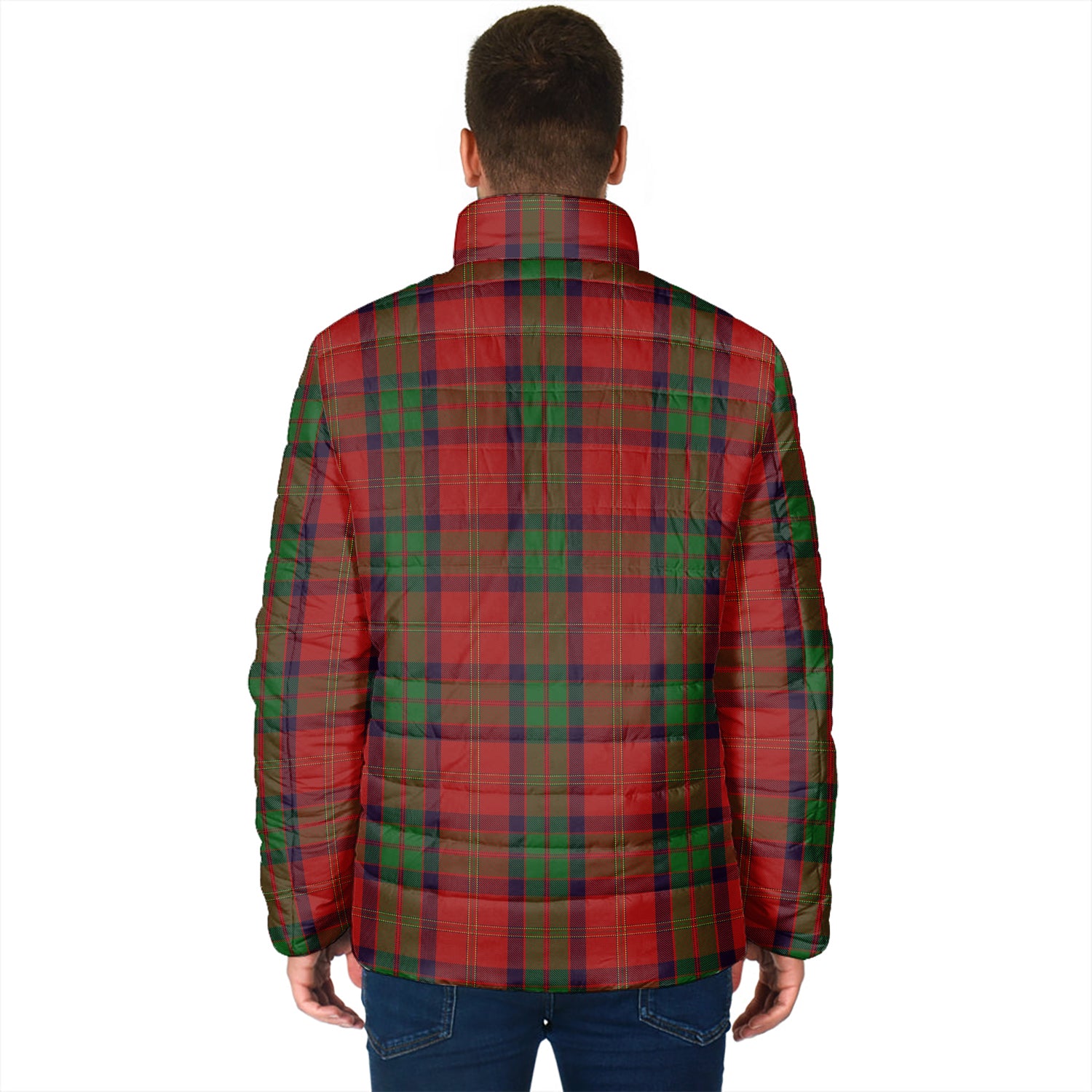 MacPherson of Cluny Tartan Padded Jacket with Family Crest - Tartan Vibes Clothing