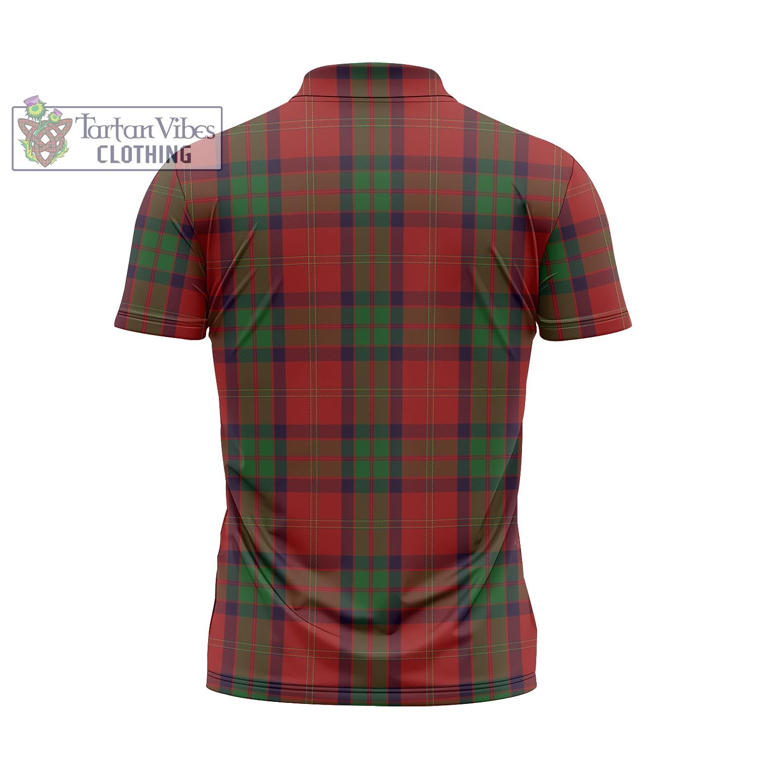 Tartan Vibes Clothing MacPherson of Cluny Tartan Zipper Polo Shirt with Family Crest