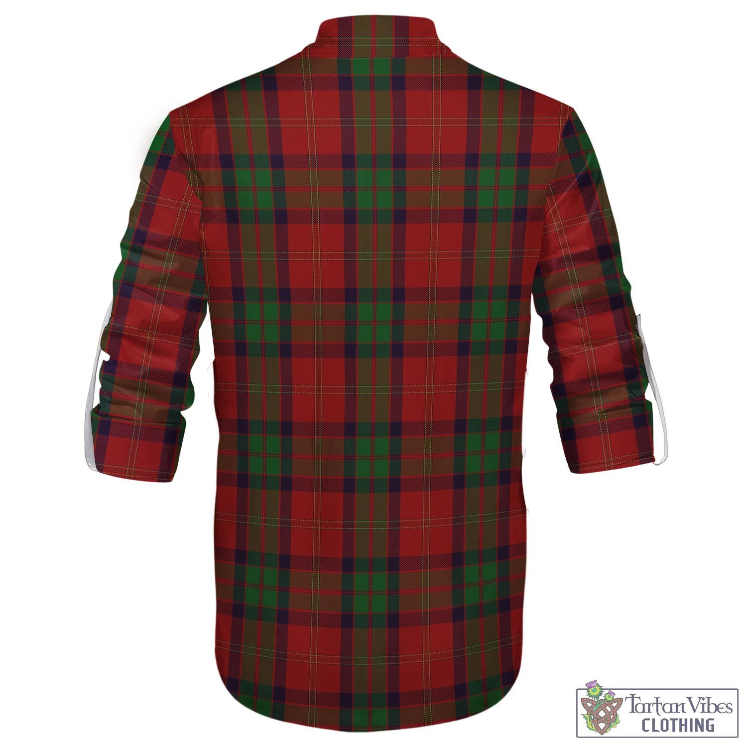 Tartan Vibes Clothing MacPherson of Cluny Tartan Men's Scottish Traditional Jacobite Ghillie Kilt Shirt