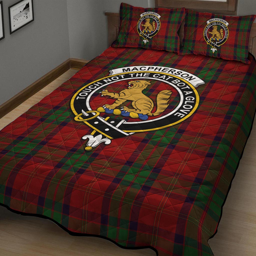 MacPherson of Cluny Tartan Quilt Bed Set with Family Crest - Tartan Vibes Clothing