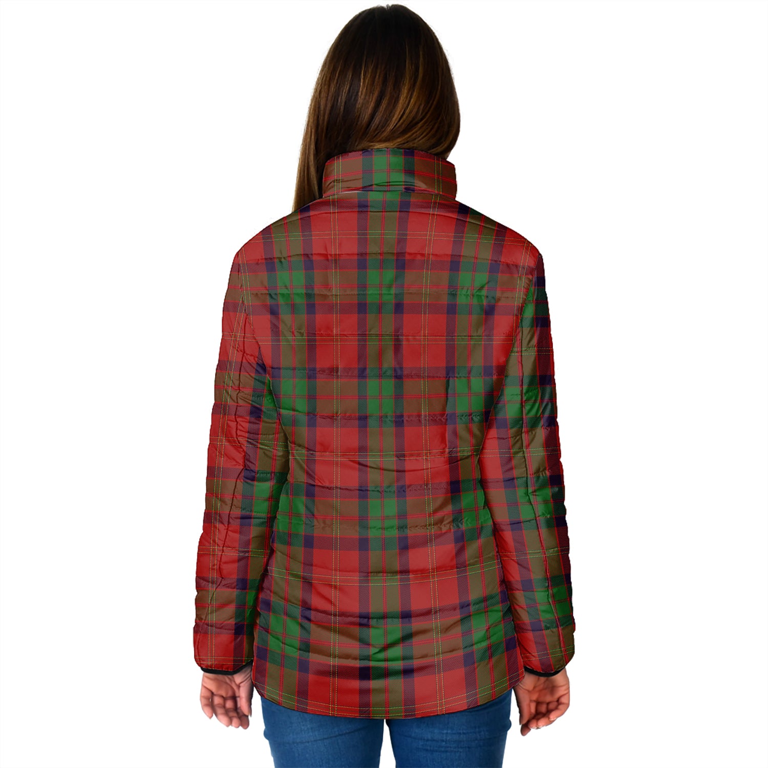 MacPherson of Cluny Tartan Padded Jacket with Family Crest - Tartan Vibes Clothing