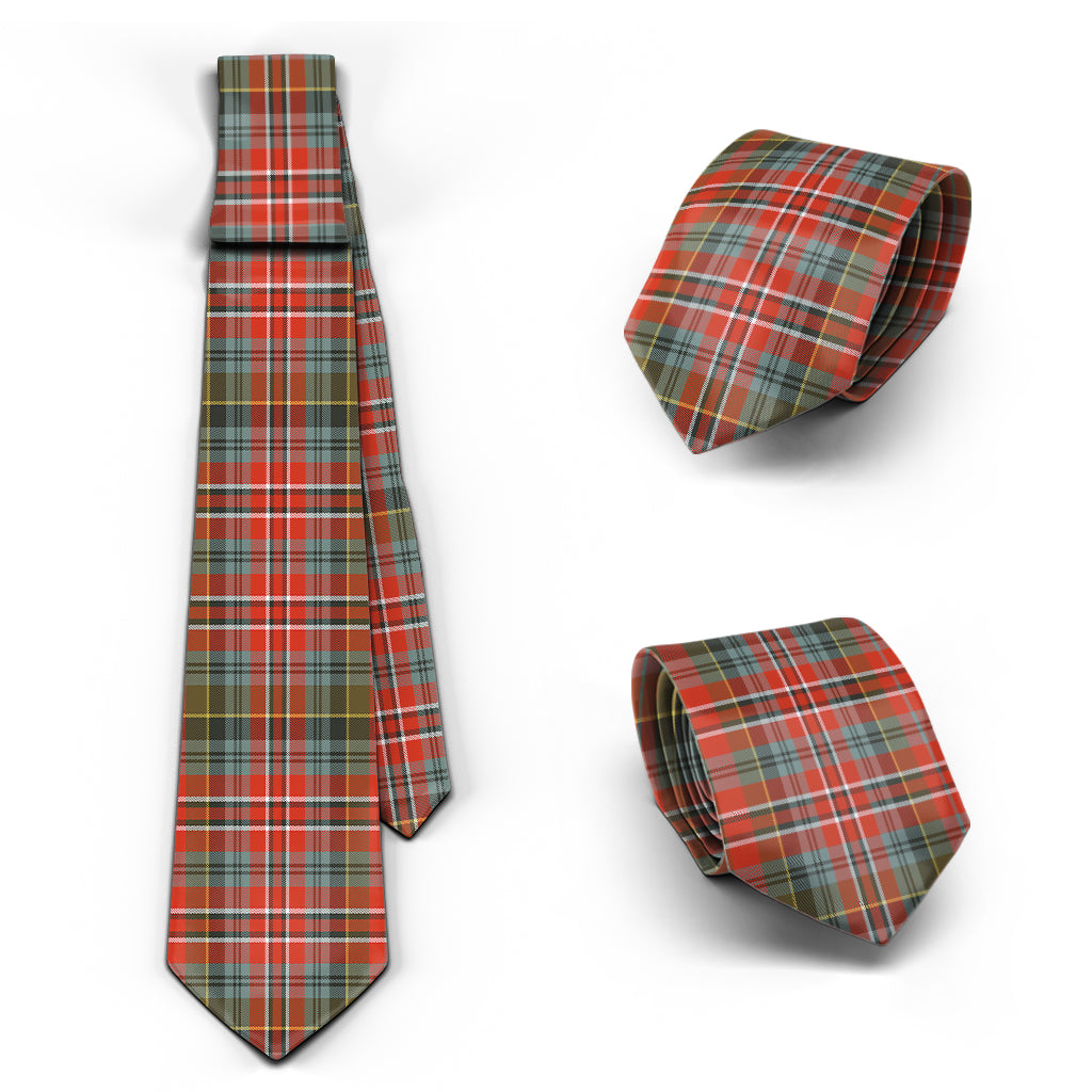 MacPherson Weathered Tartan Classic Necktie Necktie One Size - Tartan Vibes Clothing