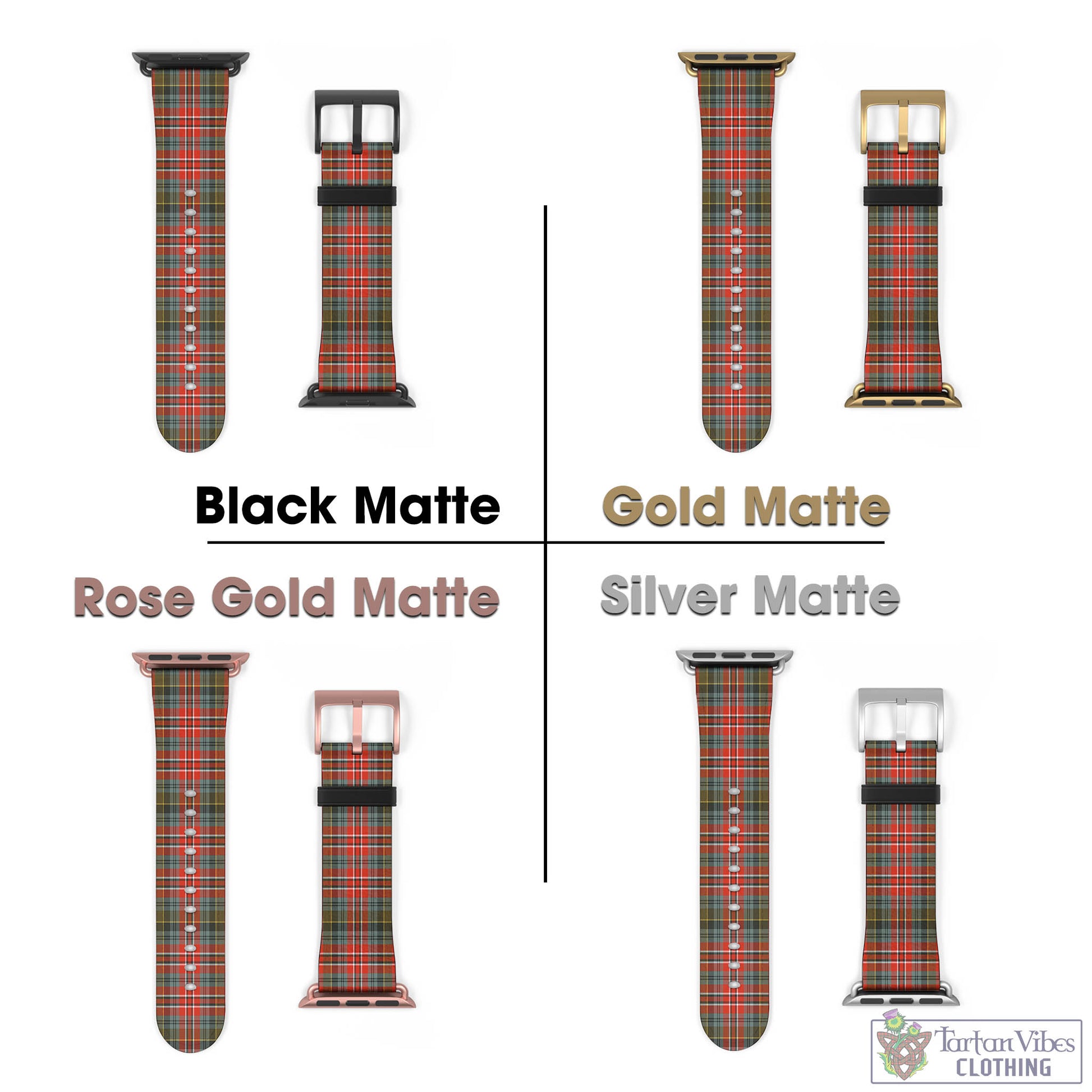 Tartan Vibes Clothing MacPherson Weathered Tartan Watch Band