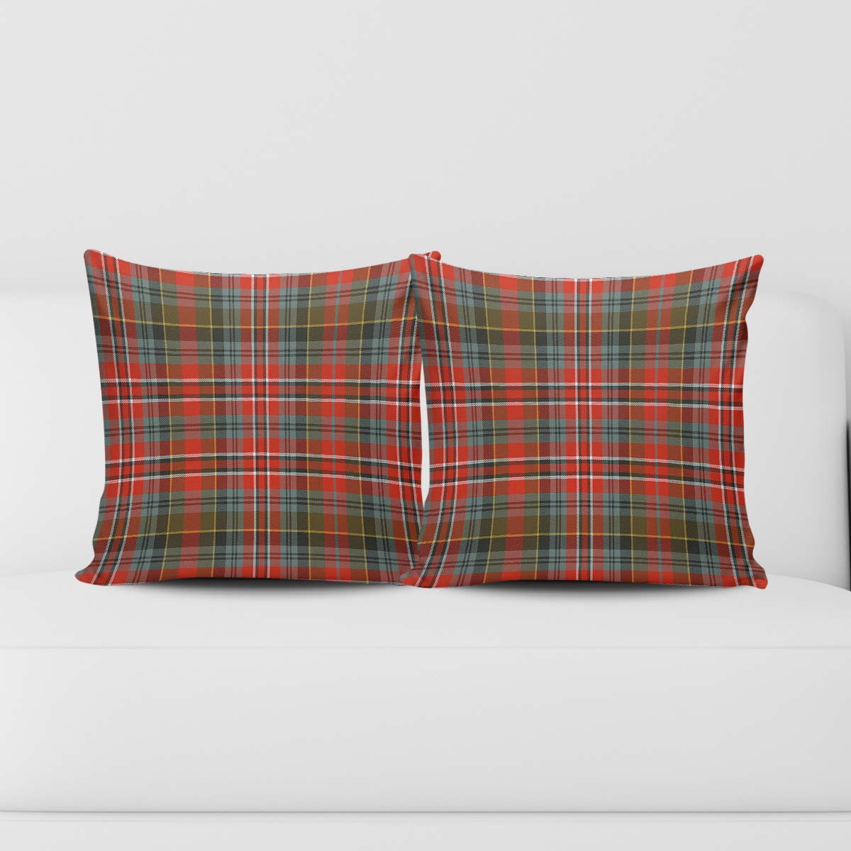 MacPherson Weathered Tartan Pillow Cover Square Pillow Cover - Tartanvibesclothing