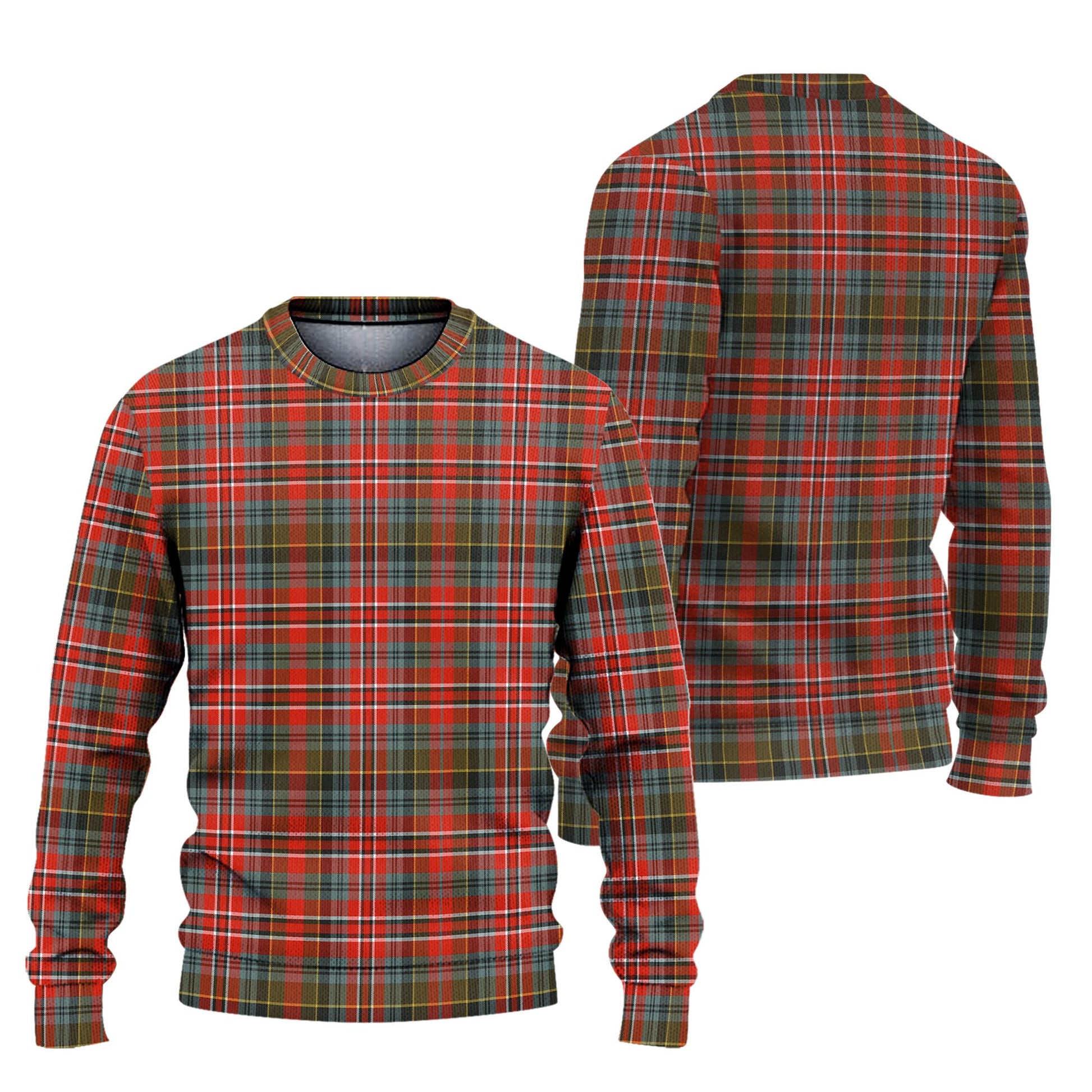 MacPherson Weathered Tartan Knitted Sweater Unisex - Tartanvibesclothing