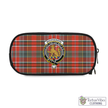 MacPherson Weathered Tartan Pen and Pencil Case with Family Crest