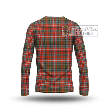 MacPherson Weathered Tartan Long Sleeve T-Shirt with Family Crest DNA In Me Style