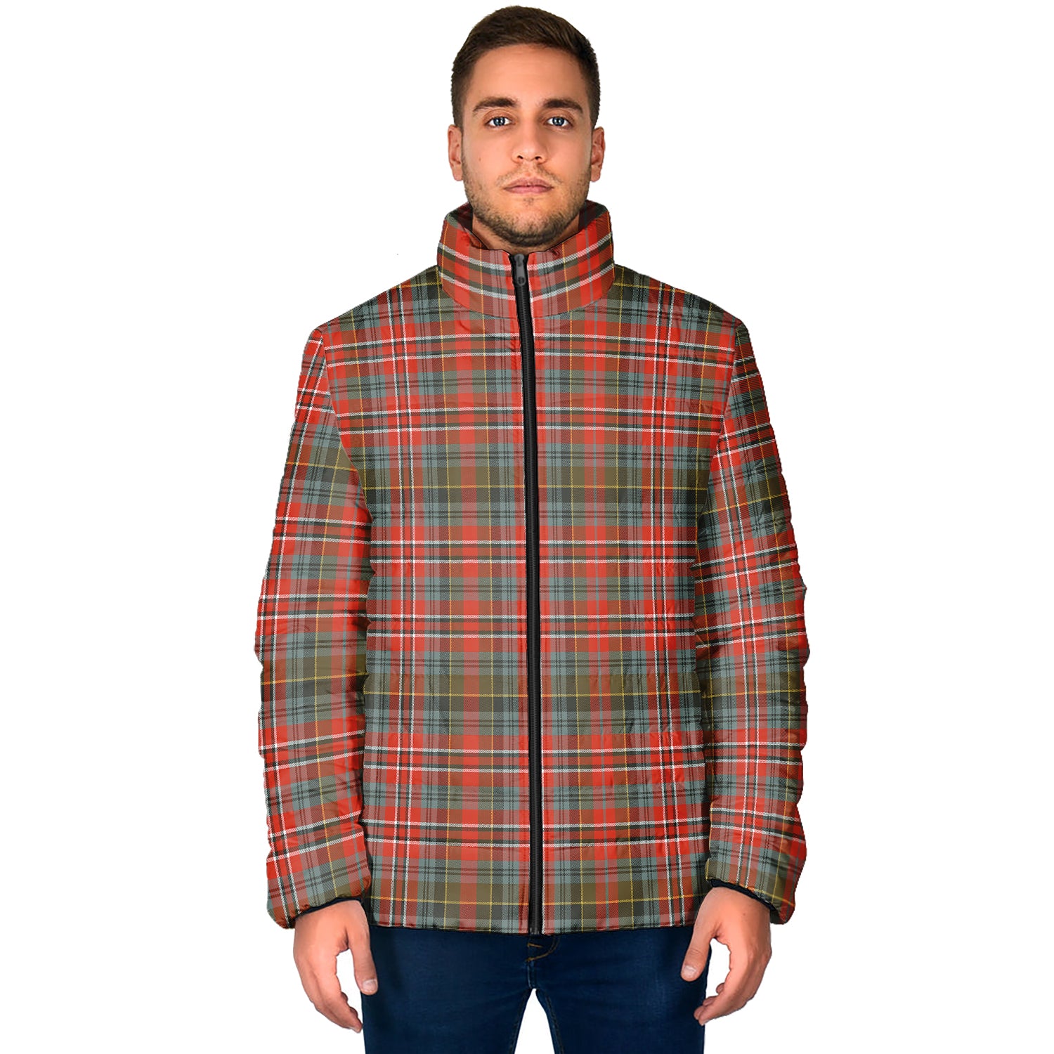 MacPherson Weathered Tartan Padded Jacket - Tartanvibesclothing