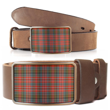 MacPherson Weathered Tartan Belt Buckles