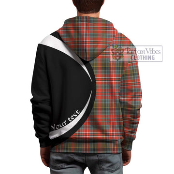 MacPherson Weathered Tartan Hoodie with Family Crest Circle Style