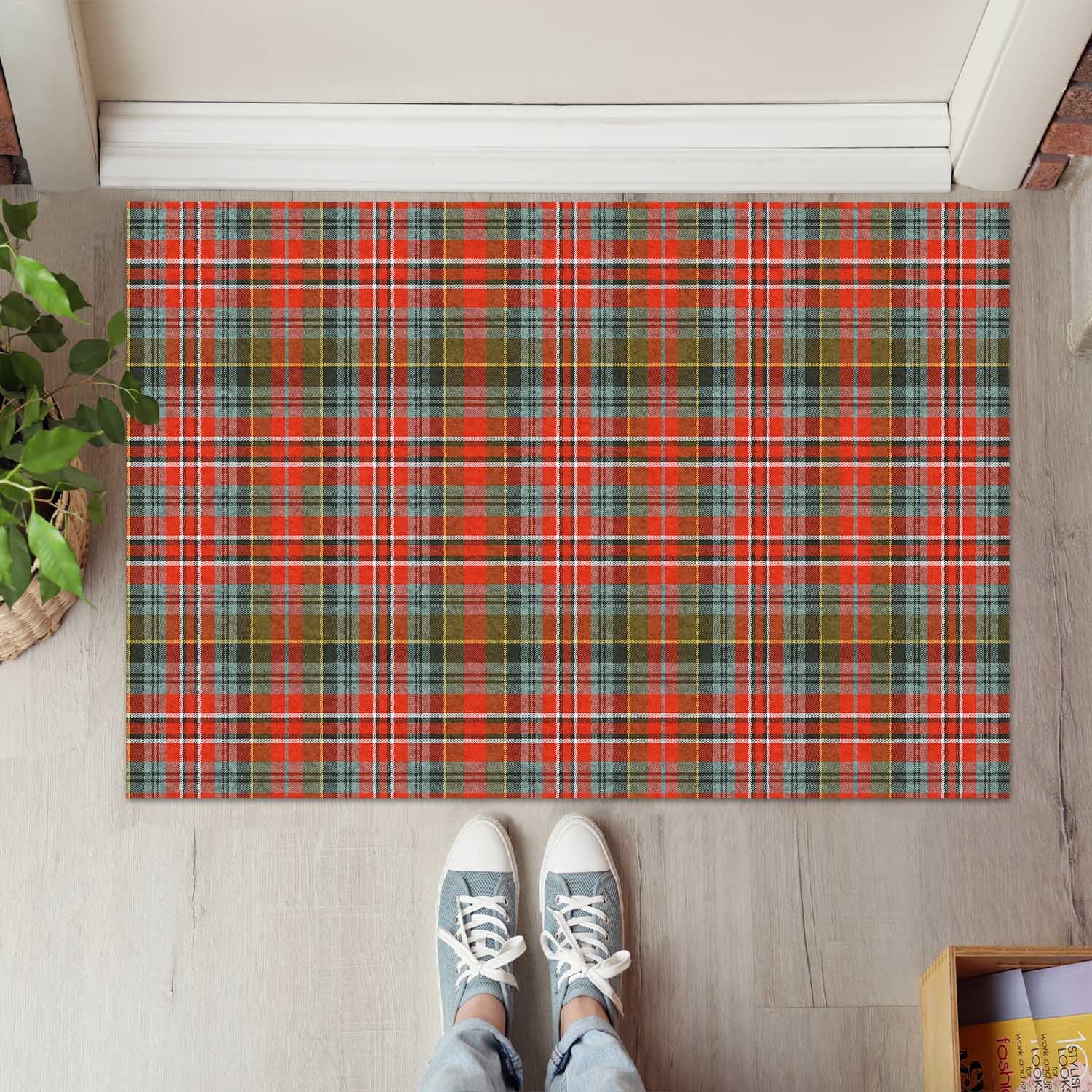 MacPherson Weathered Tartan Door Mat - Tartanvibesclothing