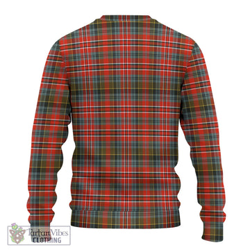 MacPherson Weathered Tartan Knitted Sweater with Family Crest DNA In Me Style