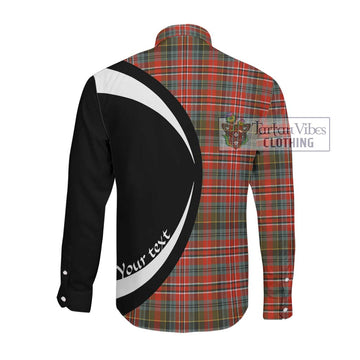 MacPherson Weathered Tartan Long Sleeve Button Up with Family Crest Circle Style