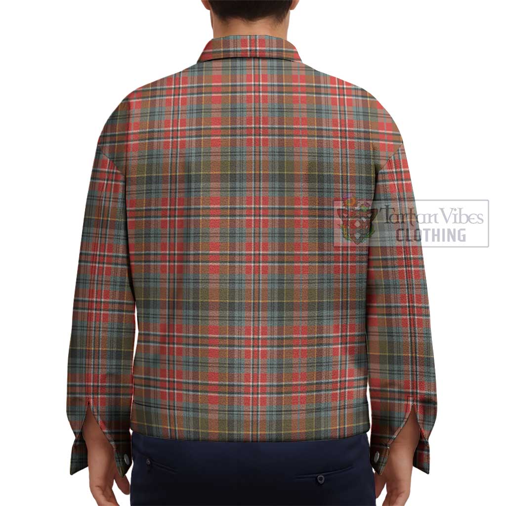 Tartan Vibes Clothing MacPherson Weathered Tartan Unisex Lapel Cotton Jacket