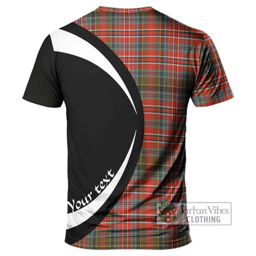 MacPherson Weathered Tartan T-Shirt with Family Crest Circle Style