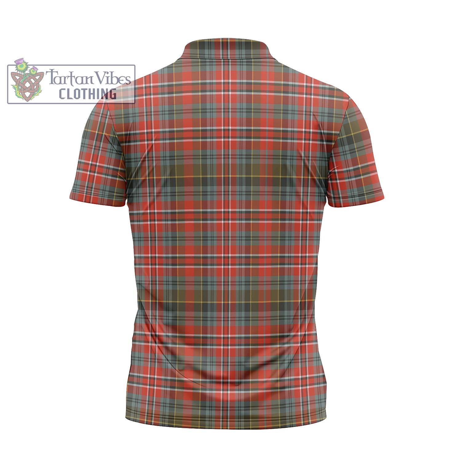 Tartan Vibes Clothing MacPherson Weathered Tartan Zipper Polo Shirt