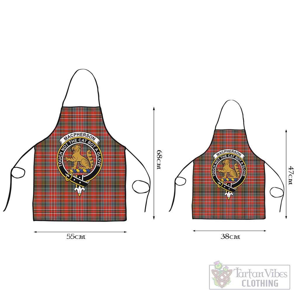 Tartan Vibes Clothing MacPherson Weathered Tartan Apron with Family Crest