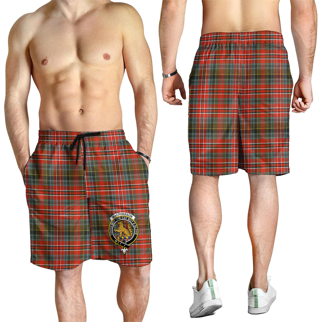 macpherson-weathered-tartan-mens-shorts-with-family-crest