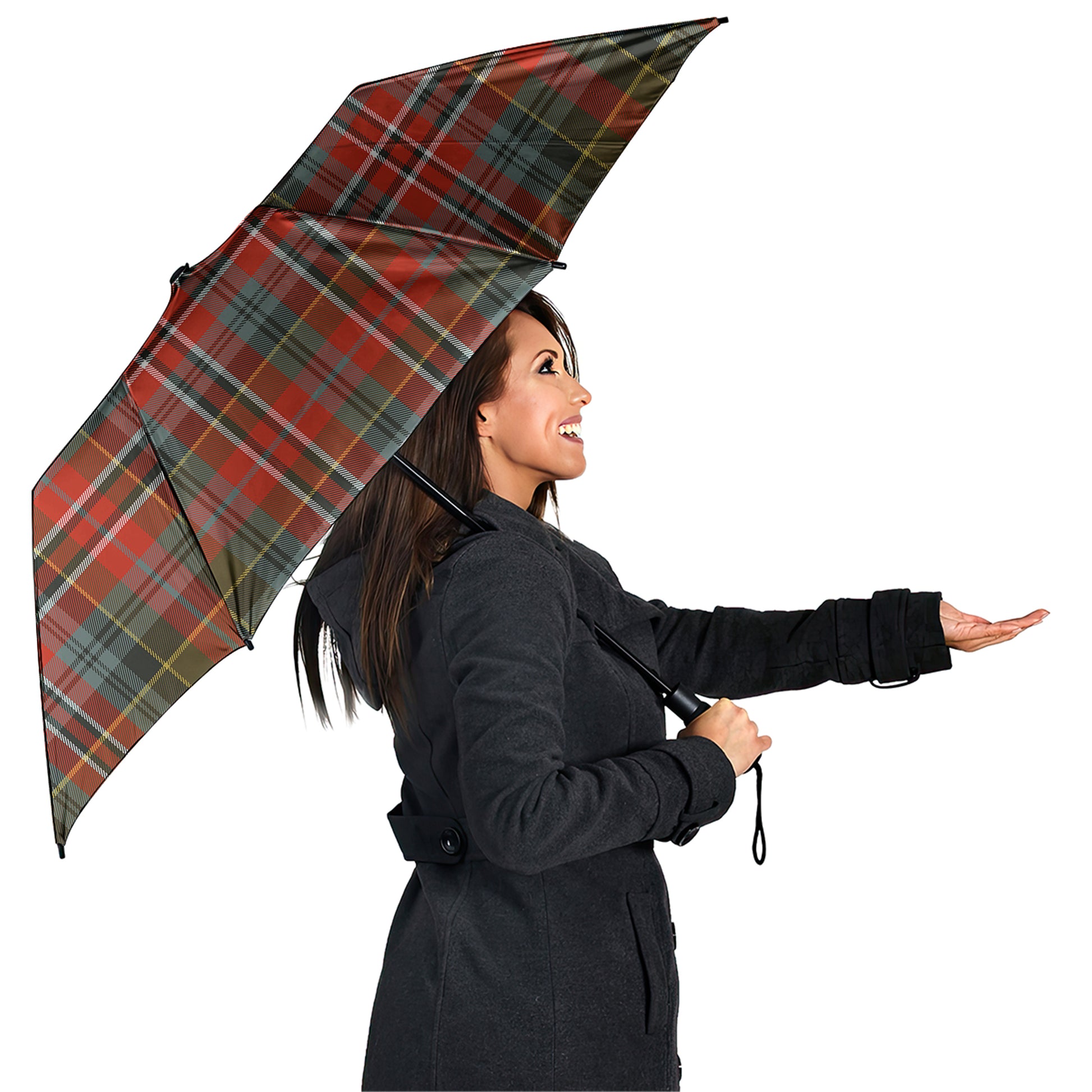 MacPherson Weathered Tartan Umbrella - Tartanvibesclothing
