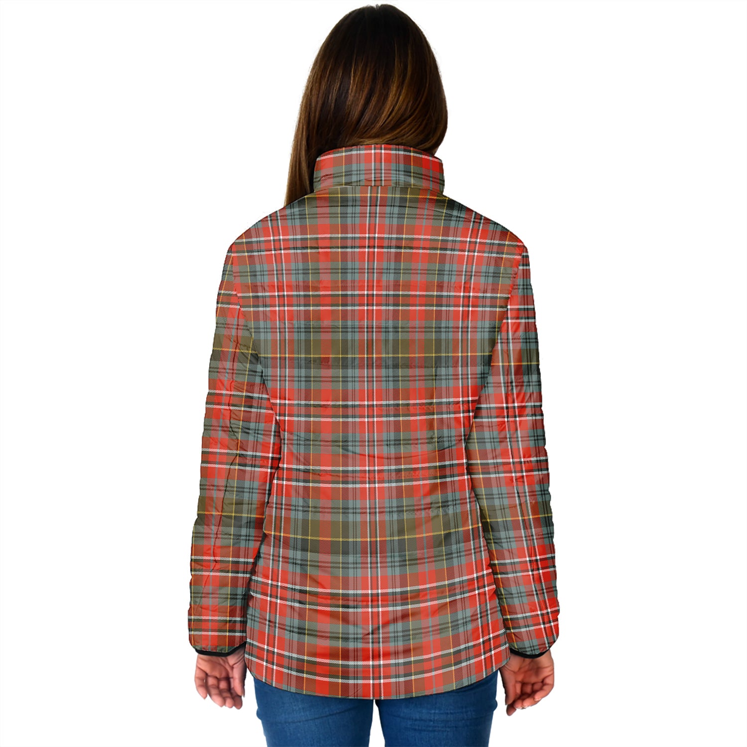 MacPherson Weathered Tartan Padded Jacket - Tartanvibesclothing