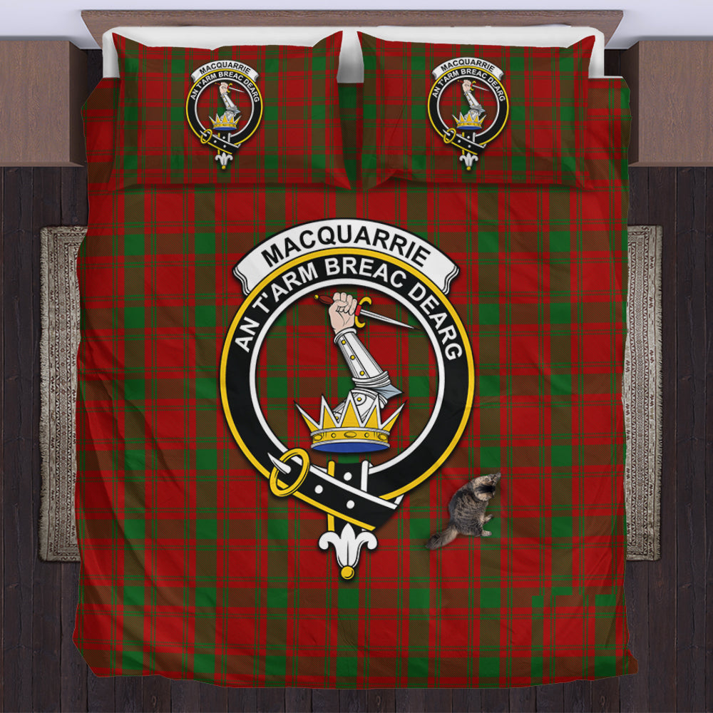 MacQuarrie (McQuarrie) Tartan Bedding Set with Family Crest UK Bedding Set - Tartan Vibes Clothing