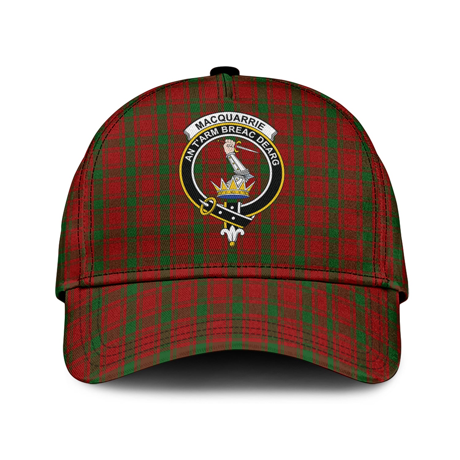 MacQuarrie (McQuarrie) Tartan Classic Cap with Family Crest Classic Cap Universal Fit - Tartan Vibes Clothing