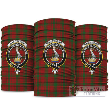 MacQuarrie (McQuarrie) Tartan Neck Gaiters, Tartan Bandanas, Tartan Head Band with Family Crest