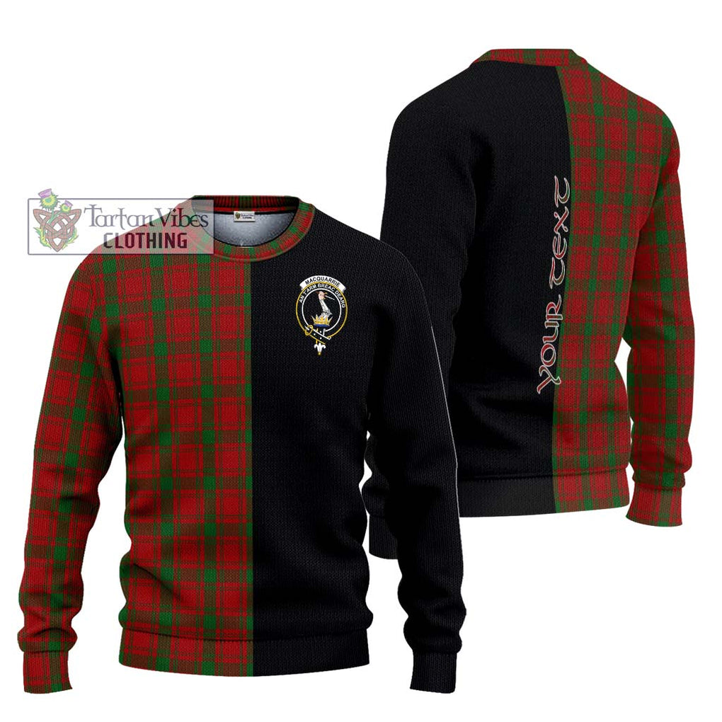 MacQuarrie (McQuarrie) Tartan Knitted Sweater with Family Crest and Half Of Me Style Unisex - Tartanvibesclothing Shop