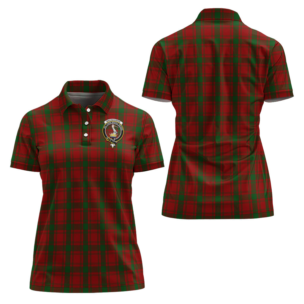 MacQuarrie (McQuarrie) Tartan Polo Shirt with Family Crest For Women Women - Tartan Vibes Clothing