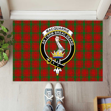 MacQuarrie (McQuarrie) Tartan Rubber Doormat with Family Crest L 60*90cm - Tartan Vibes Clothing