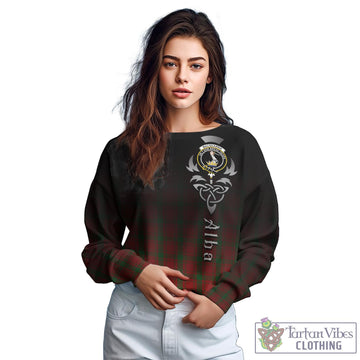 MacQuarrie (McQuarrie) Tartan Sweatshirt Featuring Alba Gu Brath Family Crest Celtic Inspired