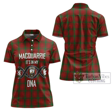 MacQuarrie (McQuarrie) Tartan Women's Polo Shirt with Family Crest DNA In Me Style