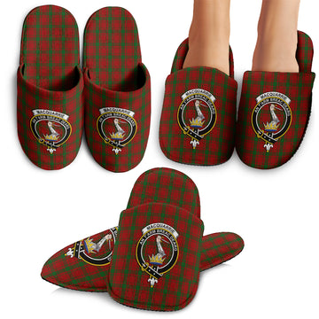 MacQuarrie (McQuarrie) Tartan Home Slippers with Family Crest