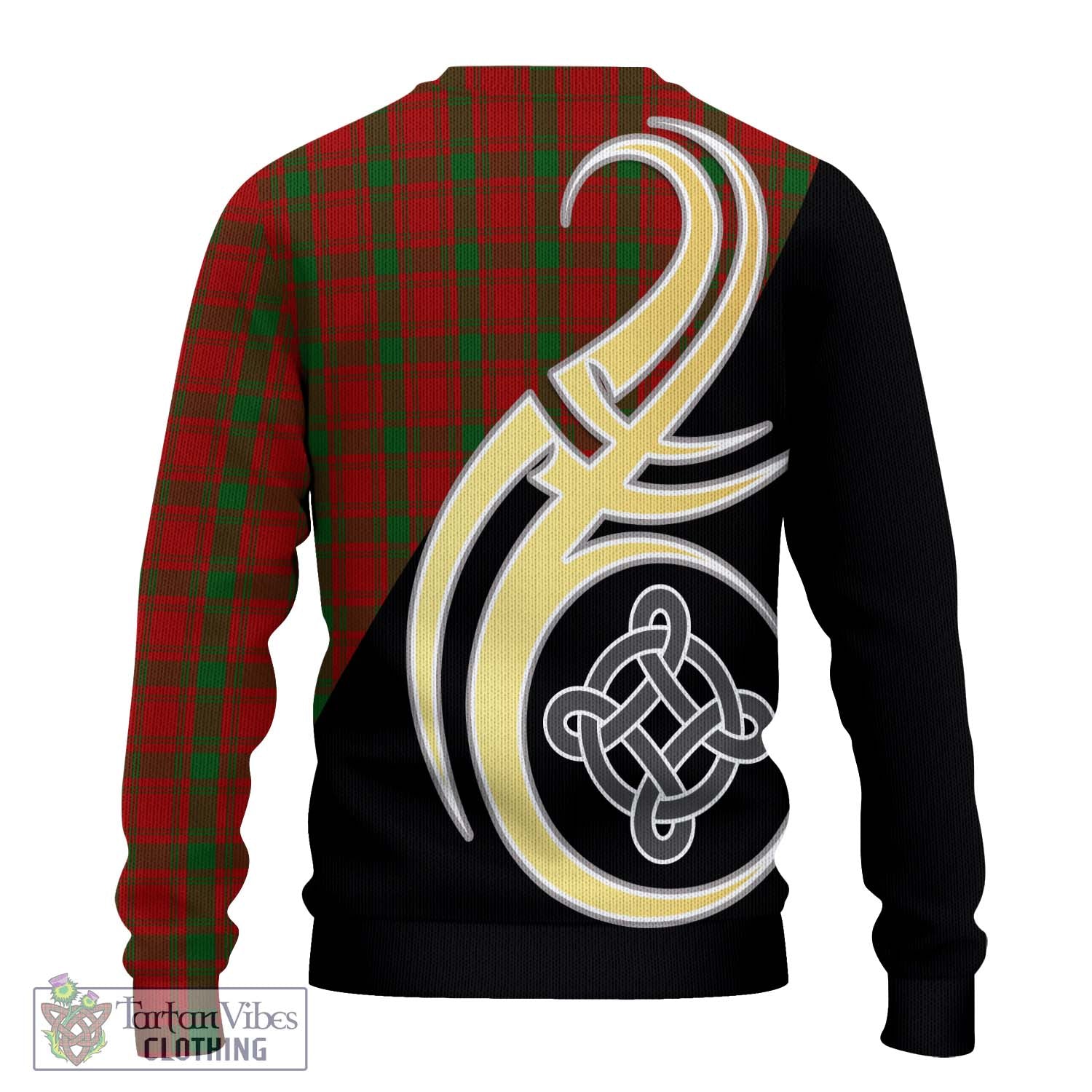 MacQuarrie (McQuarrie) Tartan Knitted Sweater with Family Crest and Celtic Symbol Style - Tartan Vibes Clothing