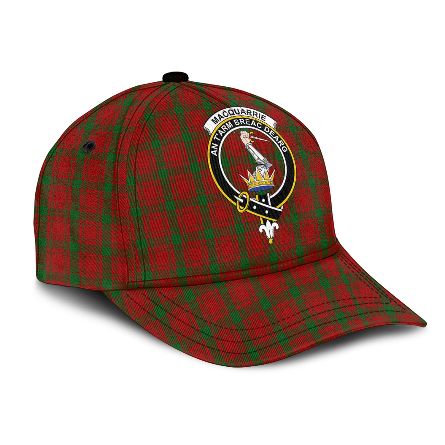 MacQuarrie (McQuarrie) Tartan Classic Cap with Family Crest - Tartan Vibes Clothing