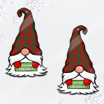 MacQuarrie (McQuarrie) Gnome Christmas Ornament with His Tartan Christmas Hat