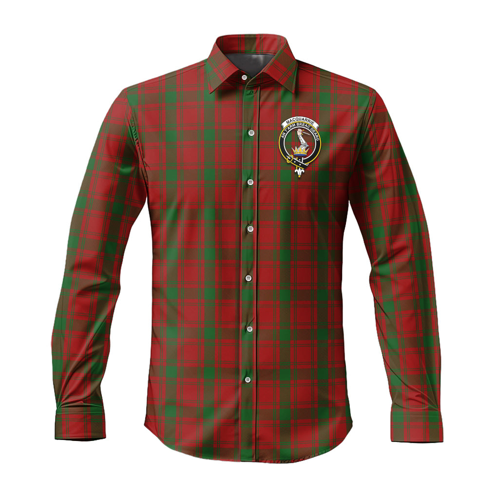 MacQuarrie (McQuarrie) Tartan Long Sleeve Button Up Shirt with Family Crest Men's Shirt - Tartan Vibes Clothing