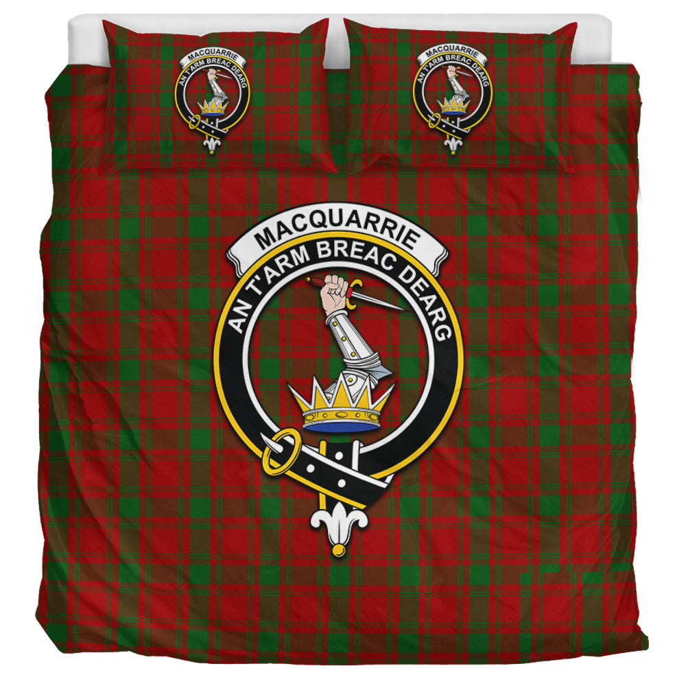 MacQuarrie (McQuarrie) Tartan Bedding Set with Family Crest - Tartan Vibes Clothing
