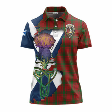 MacQuarrie (McQuarrie) Tartan Family Crest Women's Polo Shirt Scottish Thistle Celtic Inspired Women - Tartan Vibes Clothing