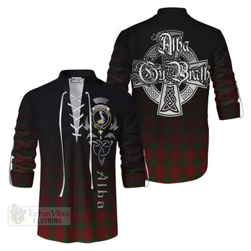 MacQuarrie (McQuarrie) Tartan Ghillie Kilt Shirt Featuring Alba Gu Brath Family Crest Celtic Inspired