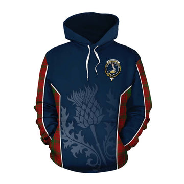 MacQuarrie (McQuarrie) Tartan Cotton Hoodie with Family Crest and Scottish Thistle Vibes Sport Style