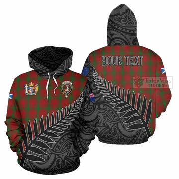 MacQuarrie (McQuarrie) Crest Tartan Hoodie with New Zealand Silver Fern Half Style