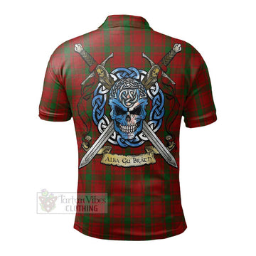 MacQuarrie (McQuarrie) Tartan Polo Shirt with Family Crest Celtic Skull Style