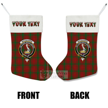 MacQuarrie (McQuarrie) Tartan Family Crest Christmas Stocking with Personalized Text