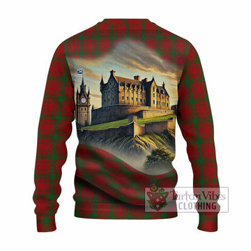 MacQuarrie (McQuarrie) Tartan Family Crest Knitted Sweater with Scottish Ancient Castle Style - Tartan Vibes Clothing