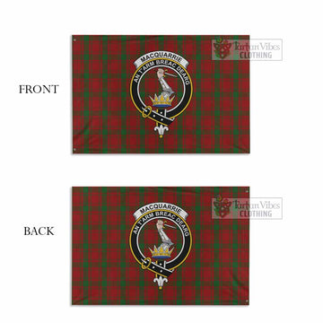 MacQuarrie (McQuarrie) Tartan House Flag with Family Crest - Tartan Vibes Clothing