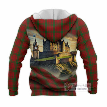 MacQuarrie (McQuarrie) Tartan Family Crest Knitted Hoodie with Scottish Ancient Castle Style - Tartan Vibes Clothing