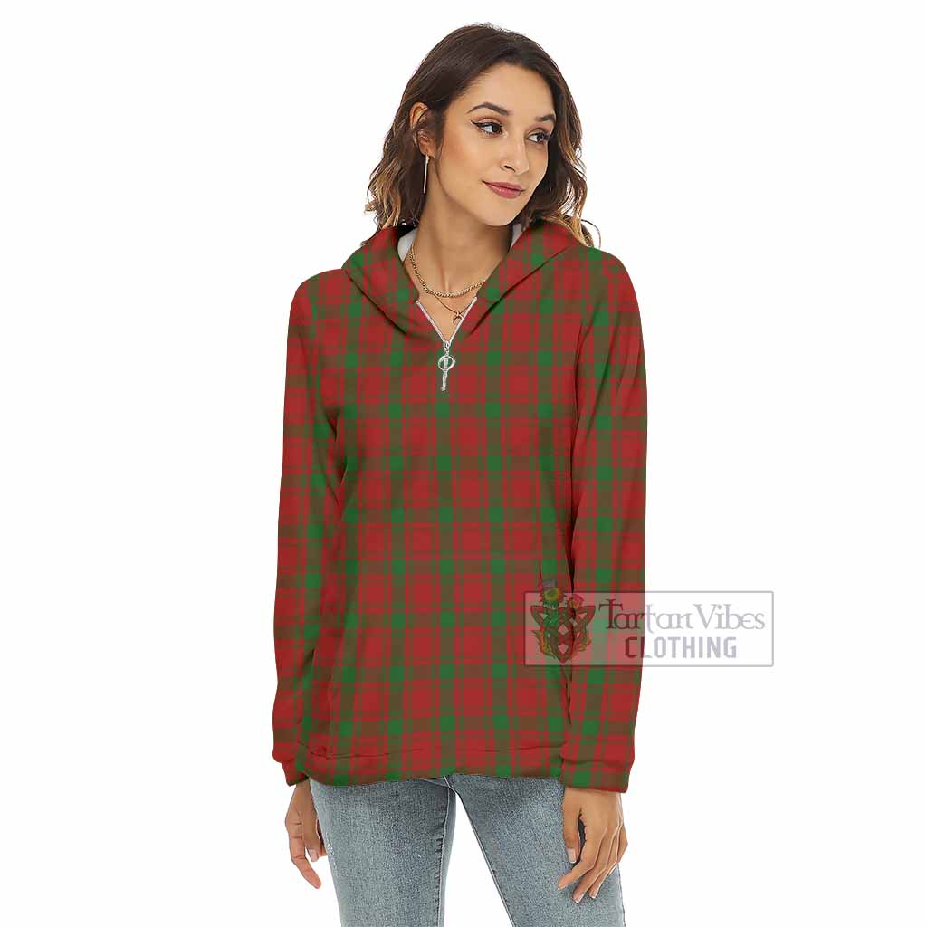 MacQuarrie (McQuarrie) Tartan Women's Borg Fleece Hoodie with Half Zip - Tartan Vibes Clothing